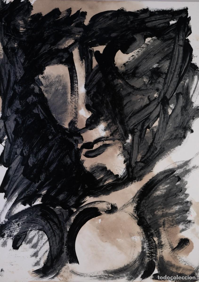 Arte: Dibujo acr&iacute;lico sobre papel Rostro siglo XX