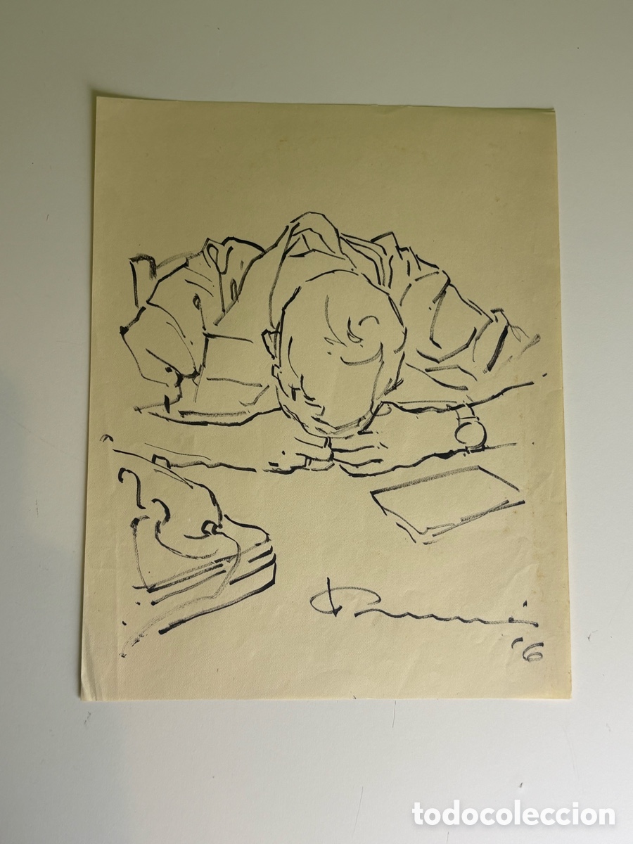 Art: Carles Prun&eacute;s (1937-2017) Dibujo Original Firmado y Fechado 1956