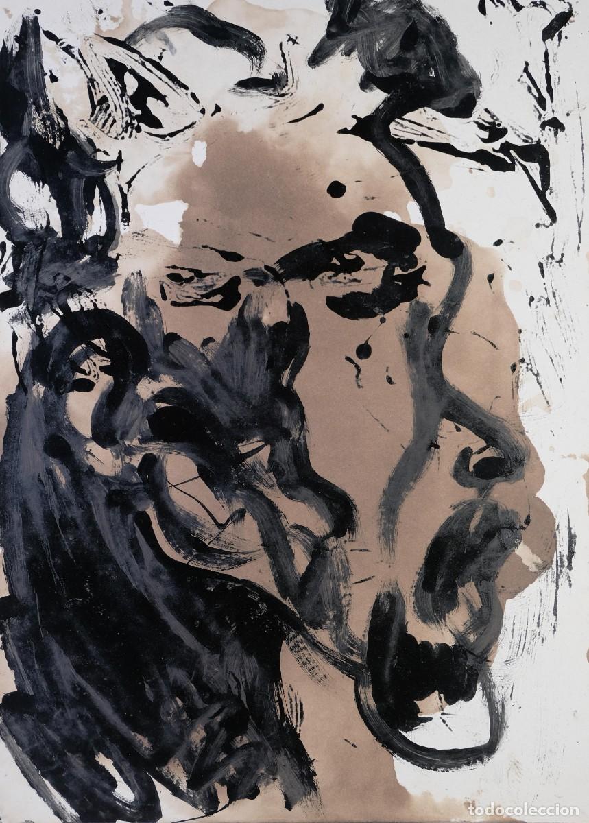 Arte: Dibujo acr&iacute;lico sobre papel Rostro siglo XX