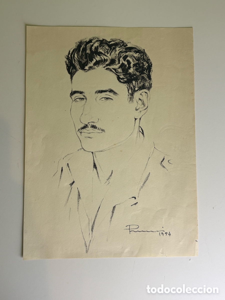 Art: Carles Prun&eacute;s (1937-2017) Dibujo Original Firmado y Fechado 1954