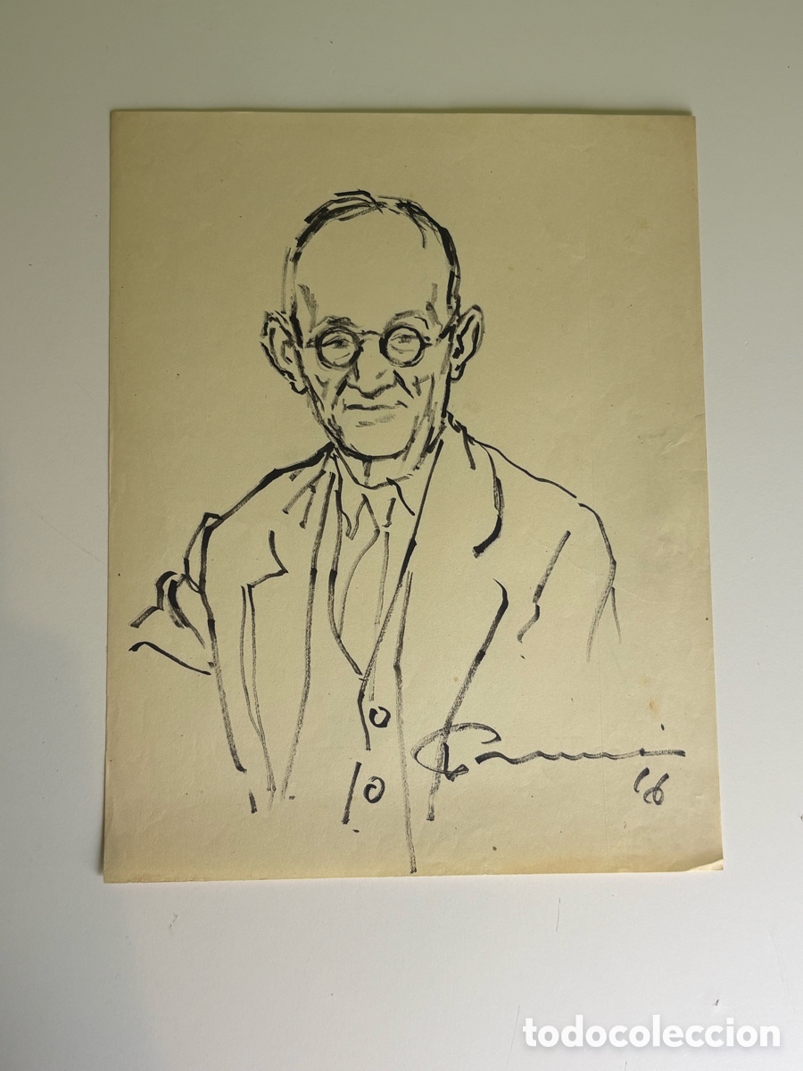 Art: Carles Prun&eacute;s (1937-2017) Dibujo Original Firmado y Fechado 1956