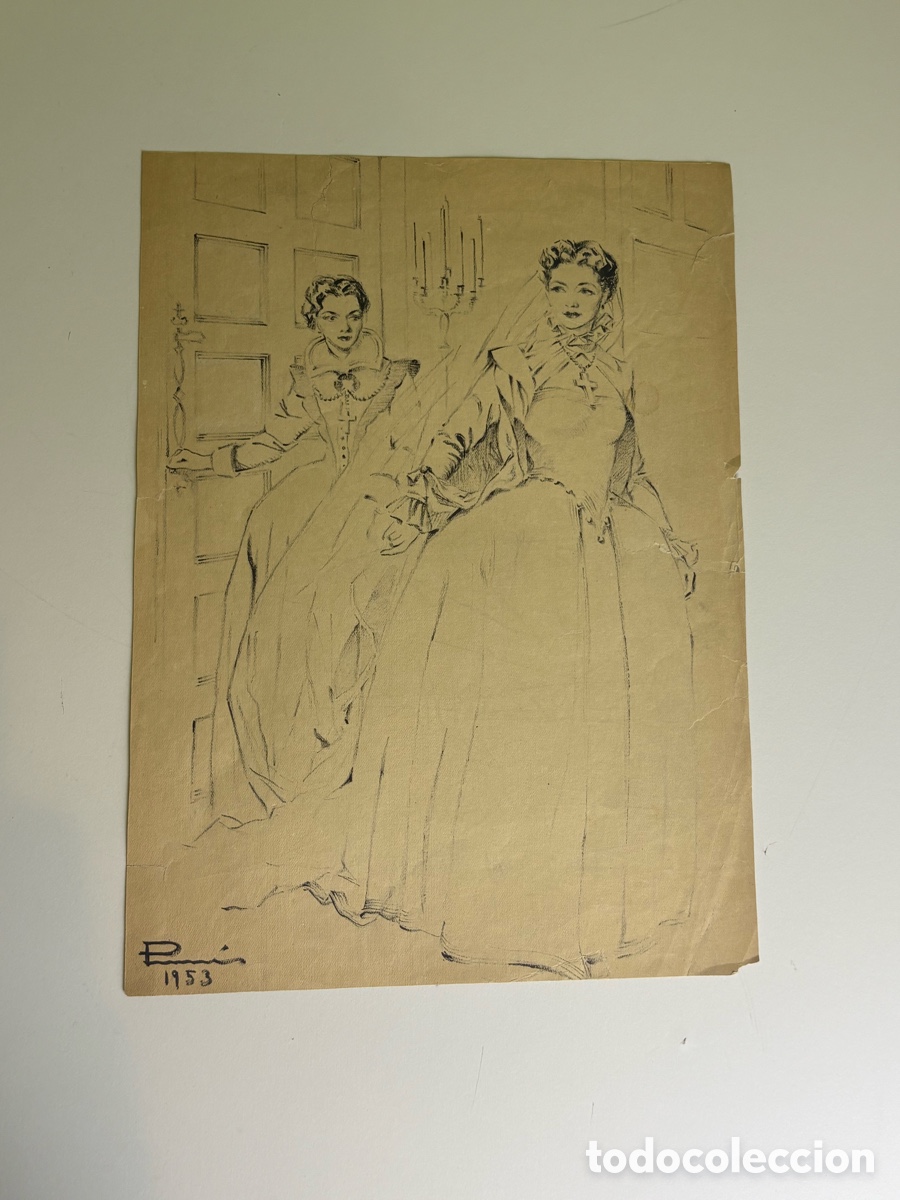 Art: Carles Prun&eacute;s (1937-2017) Dibujo Original Firmado y Fechado 1953