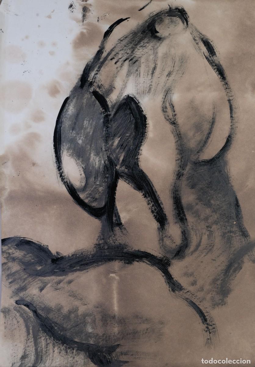 Arte: Dibujo acr&iacute;lico sobre papel Figura siglo XX