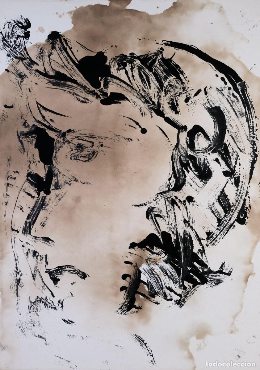 Arte: Dibujo acr&iacute;lico sobre papel Rostro siglo XX