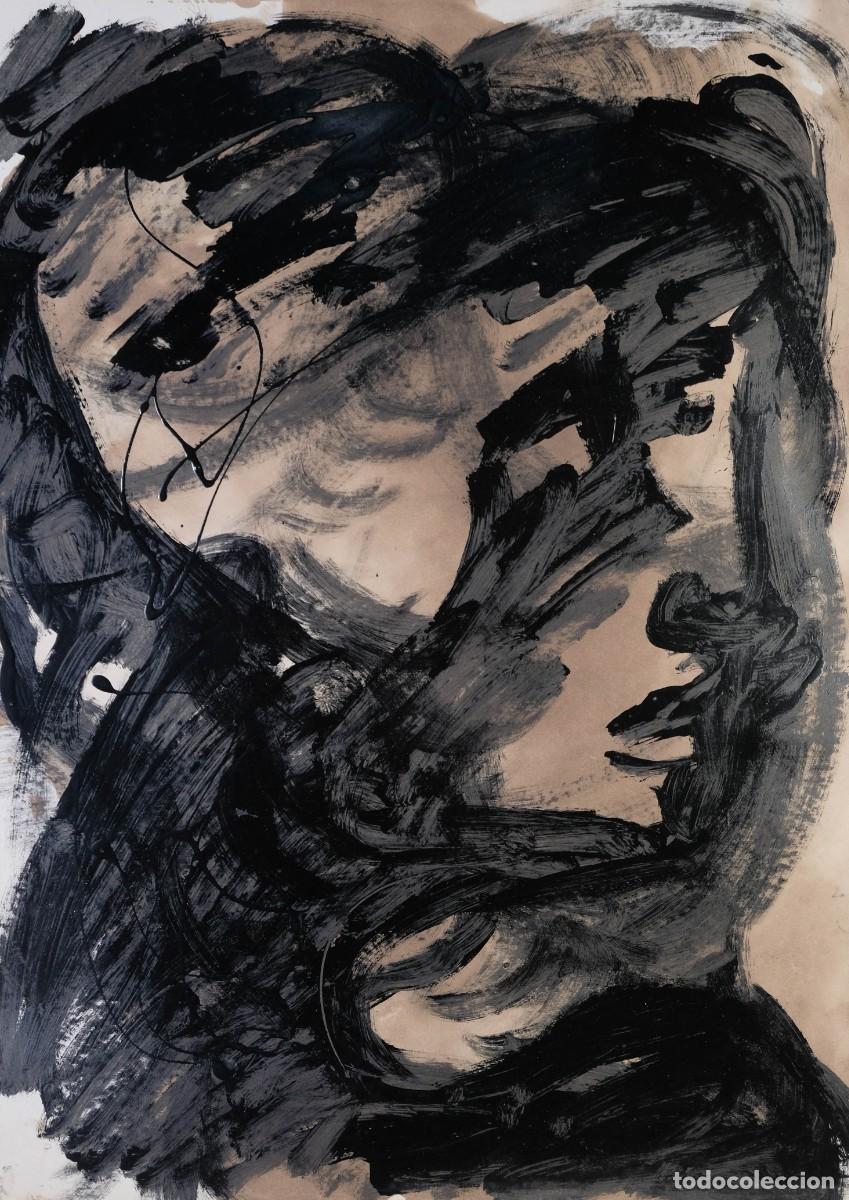 Arte: Dibujo acr&iacute;lico sobre papel Rostro siglo XX