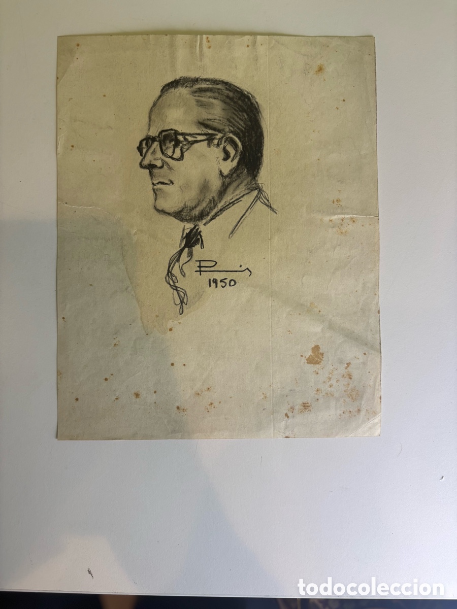 Kunst: Carles Prun&eacute;s (1937-2017) Dibujo original sobre papel &ndash; firmado y fechado 1950