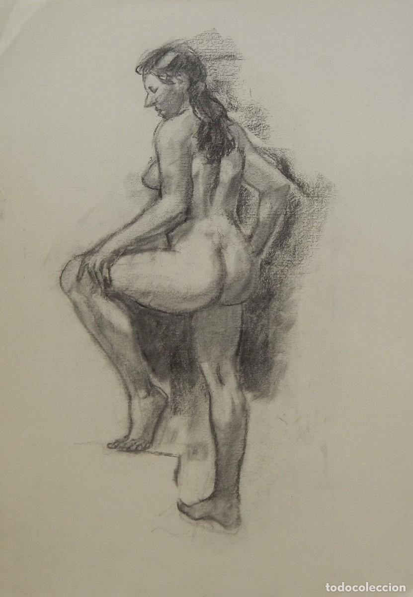 Arte: Carlos Enrique Lencinas G&oacute;mez. L&aacute;piz sobre papel. &rdquo;Desnudo femenino&rdquo;. Sin firmar. 50x35 cm.
