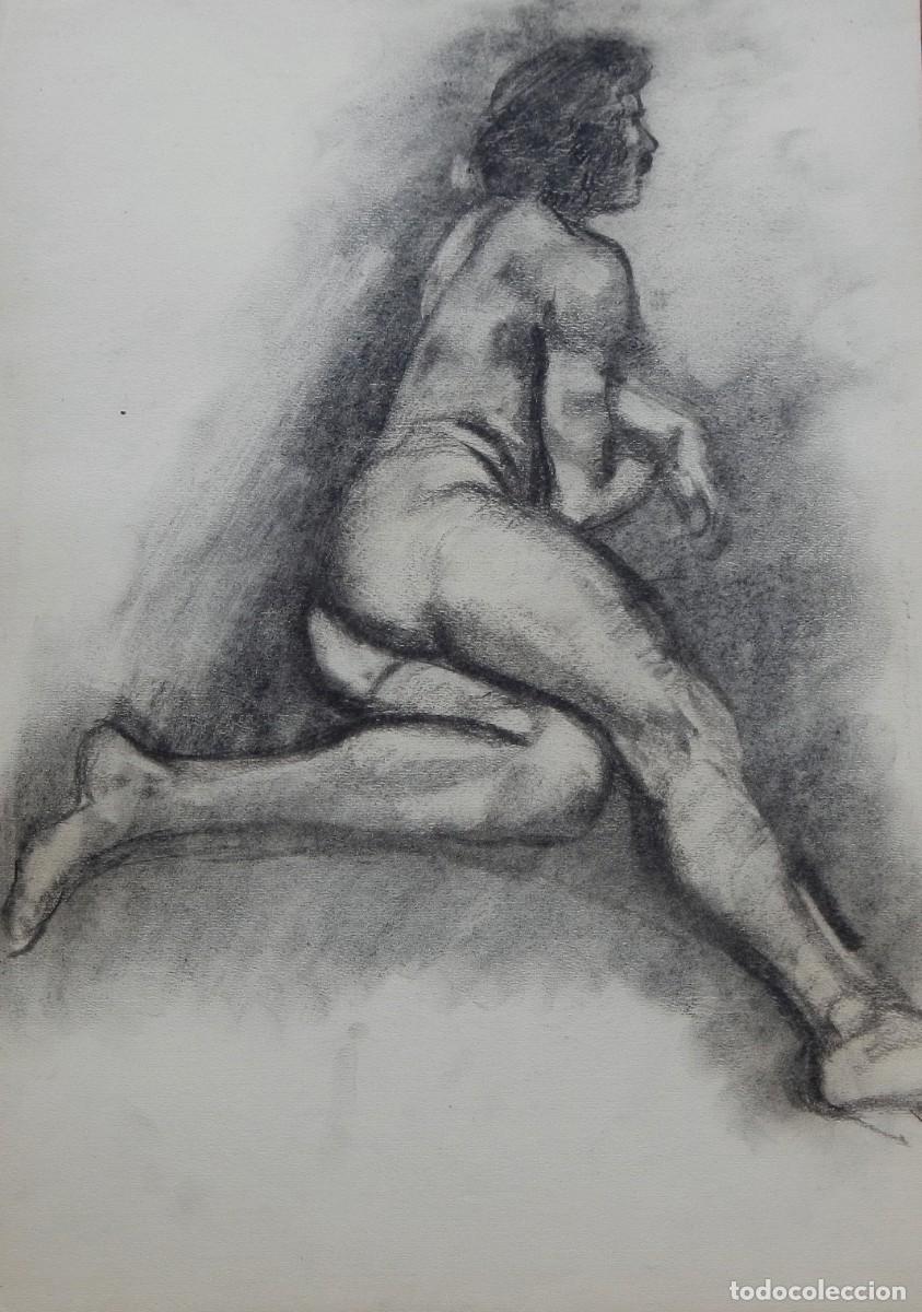 Arte: Carlos Enrique Lencinas G&oacute;mez. L&aacute;piz sobre papel. &rdquo;Desnudo masculino&rdquo;. Firmado a mano. 50x35 cm.