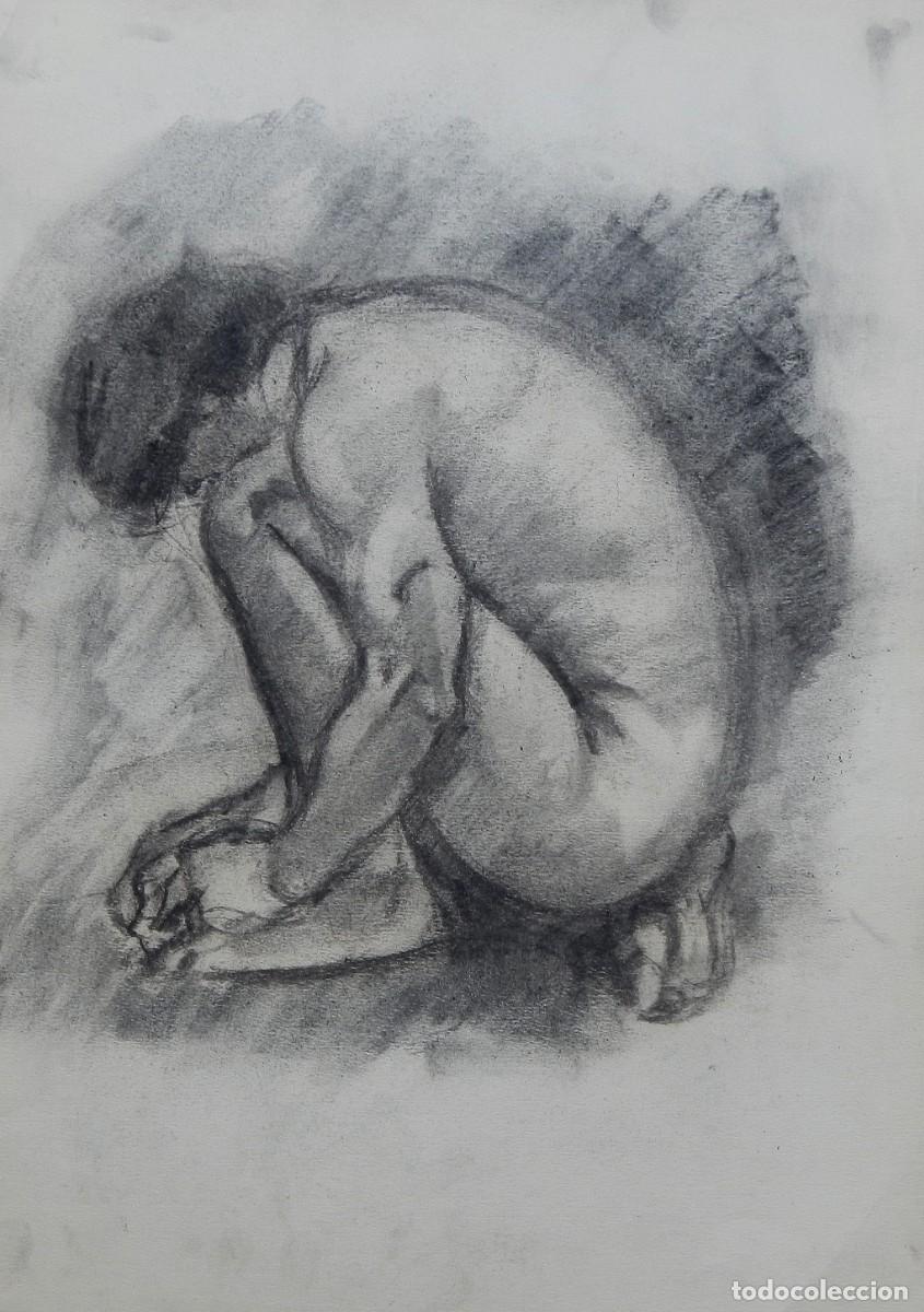 Arte: Carlos Enrique Lencinas G&oacute;mez. L&aacute;piz sobre papel. &rdquo;Desnudo masculino&rdquo;. Firmado a mano. 50x35 cm.