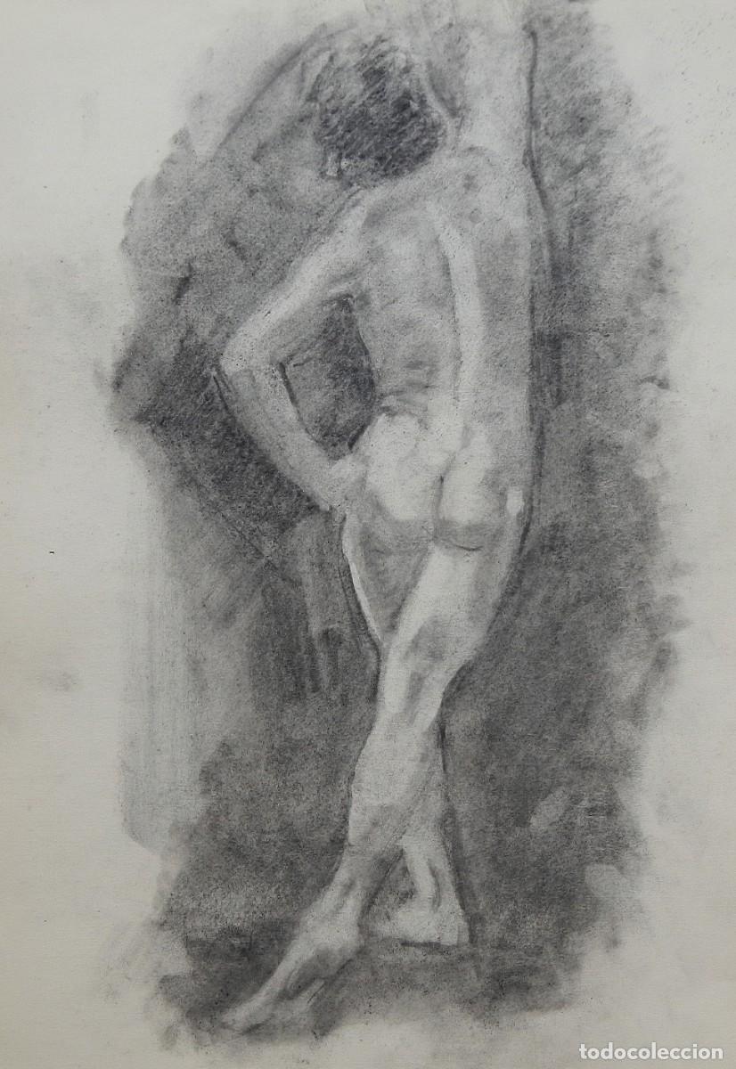 Arte: Carlos Enrique Lencinas G&oacute;mez. L&aacute;piz sobre papel. &rdquo;Desnudo masculino&rdquo;. Firmado a mano. 50x35 cm.