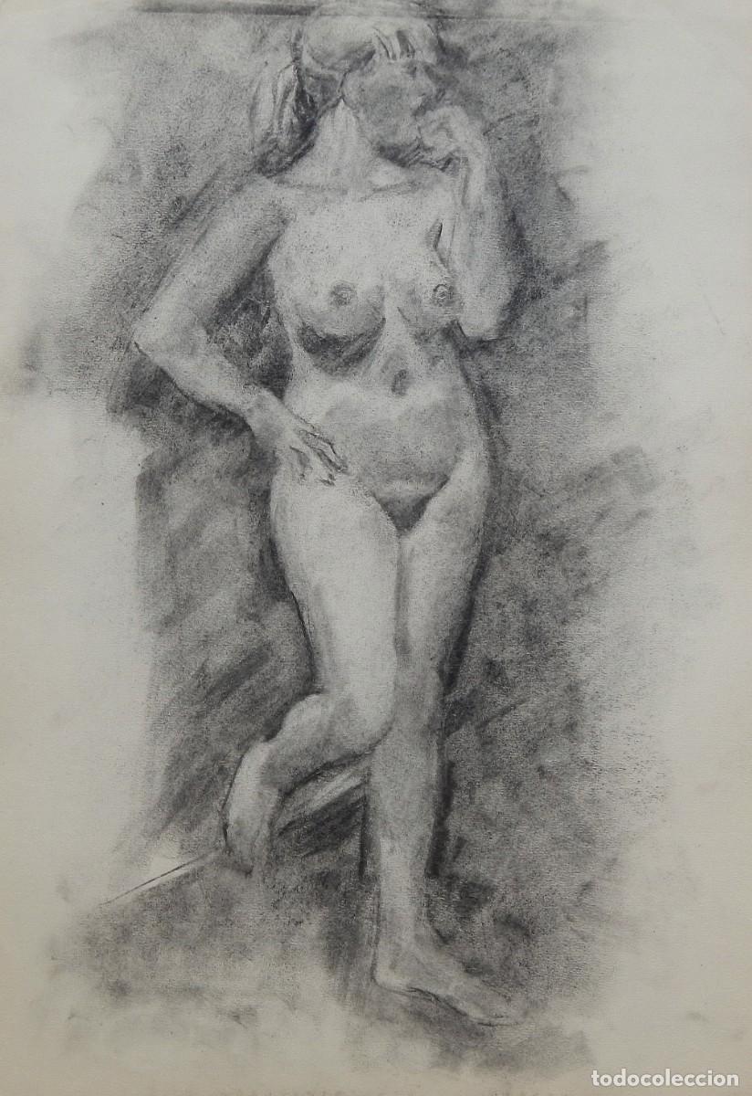 Arte: Carlos Enrique Lencinas G&oacute;mez. L&aacute;piz sobre papel. &rdquo;Desnudo femenino&rdquo;. Sin firmar. 50x35 cm.