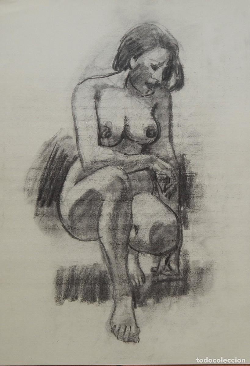 Arte: Carlos Enrique Lencinas G&oacute;mez. L&aacute;piz sobre papel. &rdquo;Desnudo femenino&rdquo;. Sin firmar. 50x35 cm.