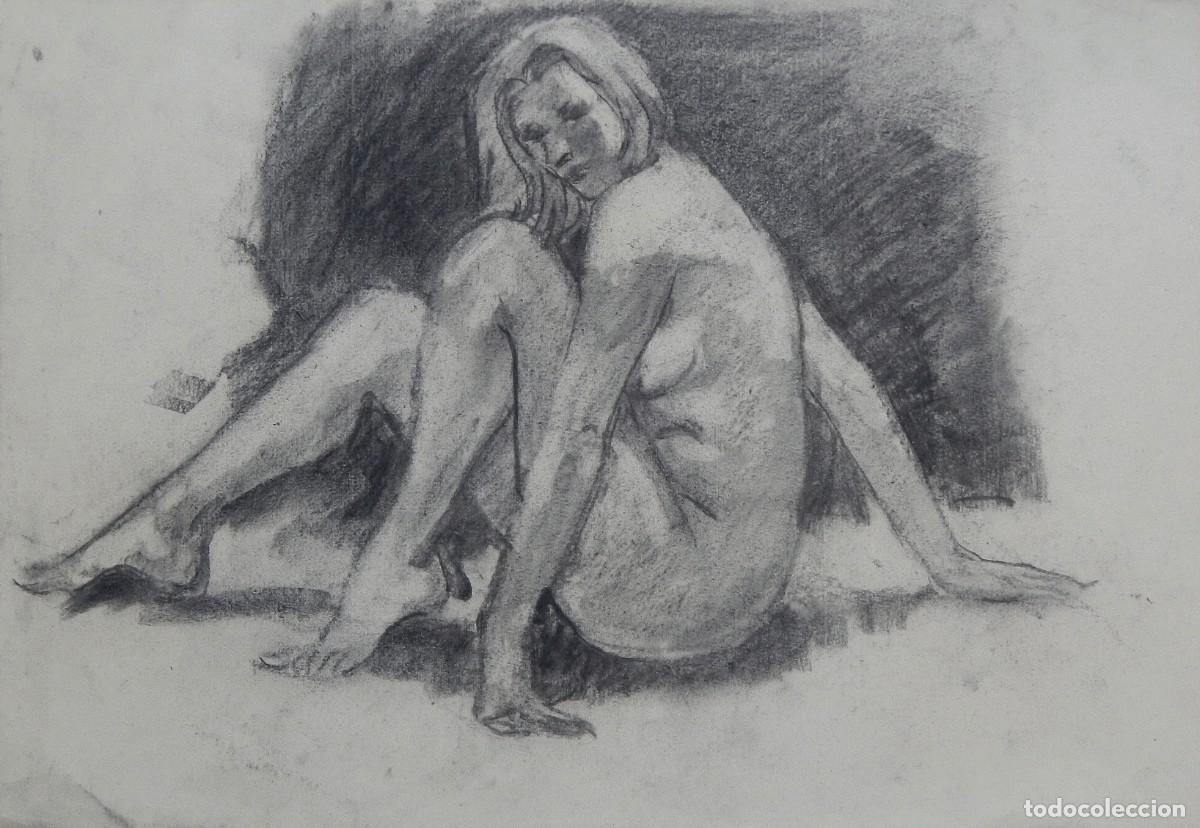 Arte: Carlos Enrique Lencinas G&oacute;mez. L&aacute;piz sobre papel. &rdquo;Desnudo femenino&rdquo;. Sin firmar. 50x35 cm.