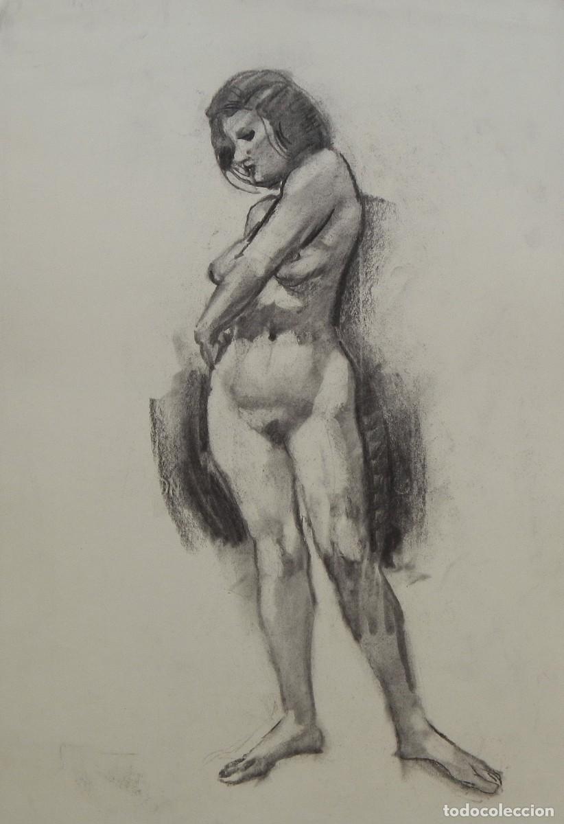 Arte: Carlos Enrique Lencinas G&oacute;mez. L&aacute;piz sobre papel. &rdquo;Desnudo femenino&rdquo;. Sin firmar. 50x35 cm.