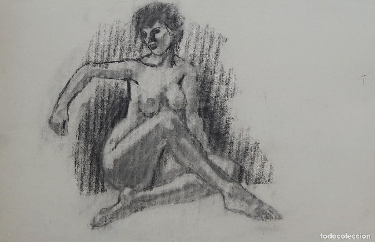 Arte: Carlos Enrique Lencinas G&oacute;mez. L&aacute;piz sobre papel. &rdquo;Desnudo femenino&rdquo;. Sin firmar. 50x35 cm.