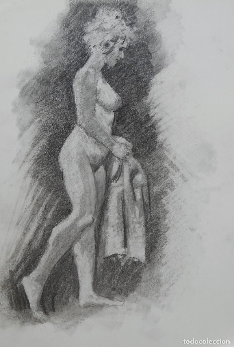 Arte: Carlos Enrique Lencinas G&oacute;mez. L&aacute;piz sobre papel. &rdquo;Desnudo femenino&rdquo;. Sin firmar. 50x35 cm.
