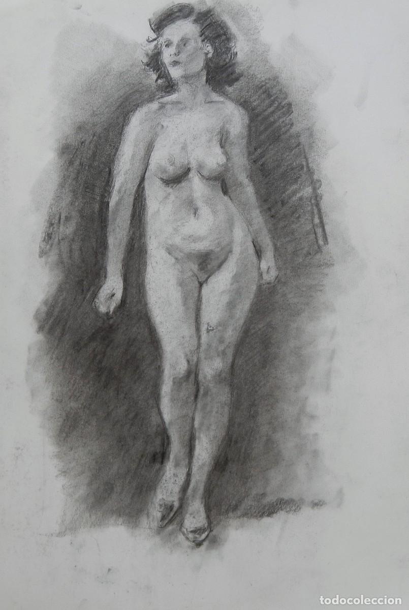 Arte: Carlos Enrique Lencinas G&oacute;mez. L&aacute;piz sobre papel. &rdquo;Desnudo femenino&rdquo;. Sin firmar. 50x35 cm.