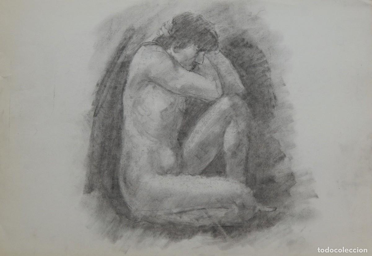 Arte: Carlos Enrique Lencinas G&oacute;mez. L&aacute;piz sobre papel. &rdquo;Desnudo masculino&rdquo;. Sin firmar. 50x35 cm.