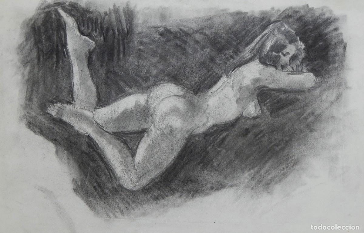 Arte: Carlos Enrique Lencinas G&oacute;mez. L&aacute;piz sobre papel. &rdquo;Desnudo femenino&rdquo;. Sin firmar. 50x35 cm.