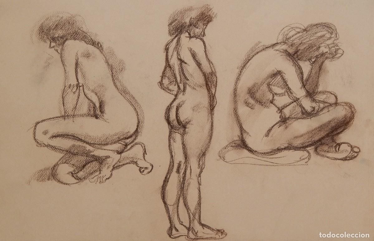 Arte: Carlos Enrique Lencinas G&oacute;mez. L&aacute;piz sobre papel. &rdquo;Desnudos femeninos&rdquo;. Sin firmar. 50x35 cm.