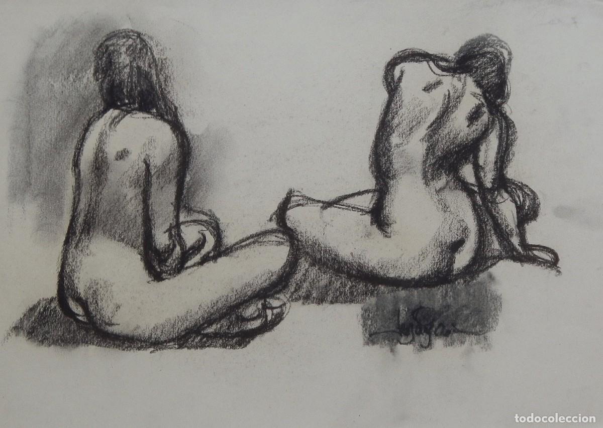 Arte: Carlos Enrique Lencinas G&oacute;mez. L&aacute;piz sobre papel. &rdquo;Desnudos femeninos&rdquo;. Firmado a mano. 50x35 cm.