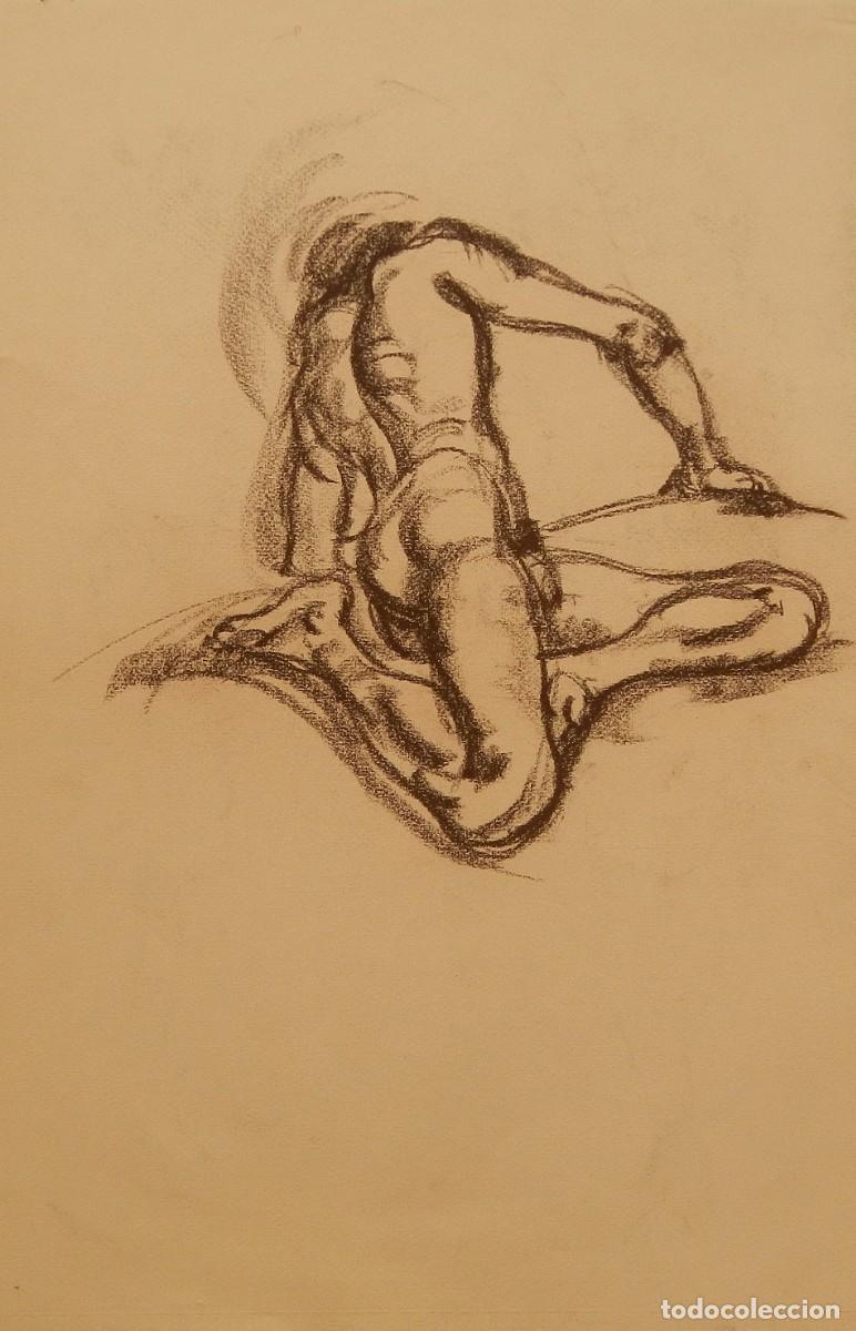 Arte: Carlos Enrique Lencinas G&oacute;mez. L&aacute;piz sobre papel. &rdquo;Desnudo masculino&rdquo;. Sin firmar. 50x35 cm.