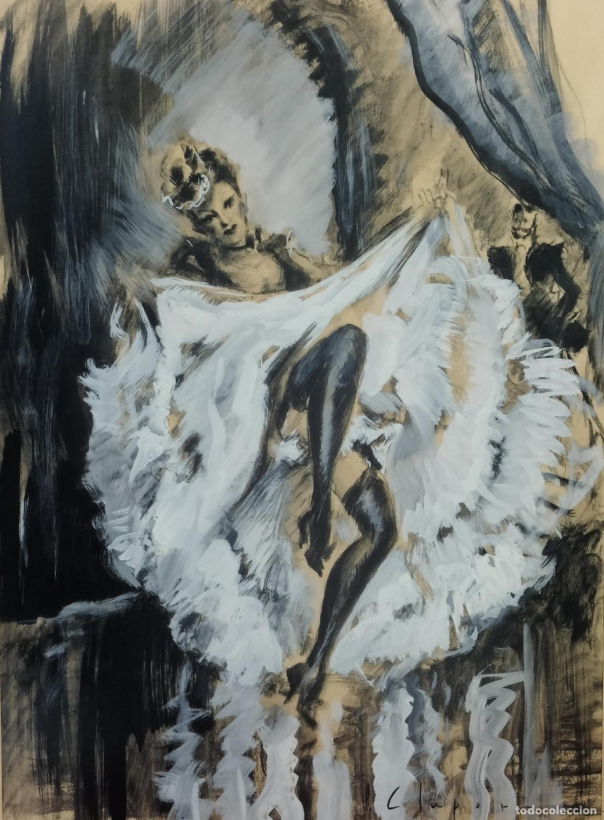 Arte: ESCENA DE CABARET. PERE CLAPERA ARGELAGUER. T&Eacute;CNICA MIXTA SOBRE PAPEL. ESPA&Ntilde;A. SIGLO XX.