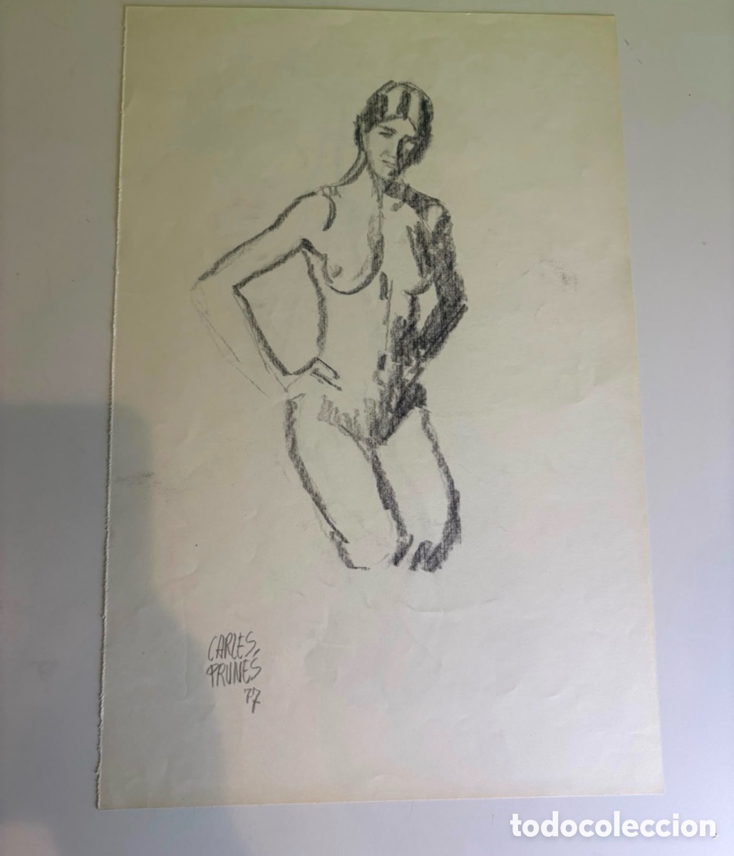 Art: Carles Prun&eacute;s (1937-2017) &ndash; Dos dibujos originales de desnudo femenino sobre papel