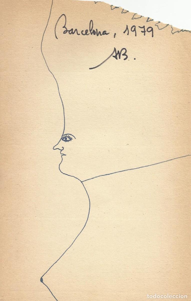 Arte: Antonio Beneyto. Dibujo a tinta sobre papel. Surrealismo. Firmado a mano. 21x13,5 cm.