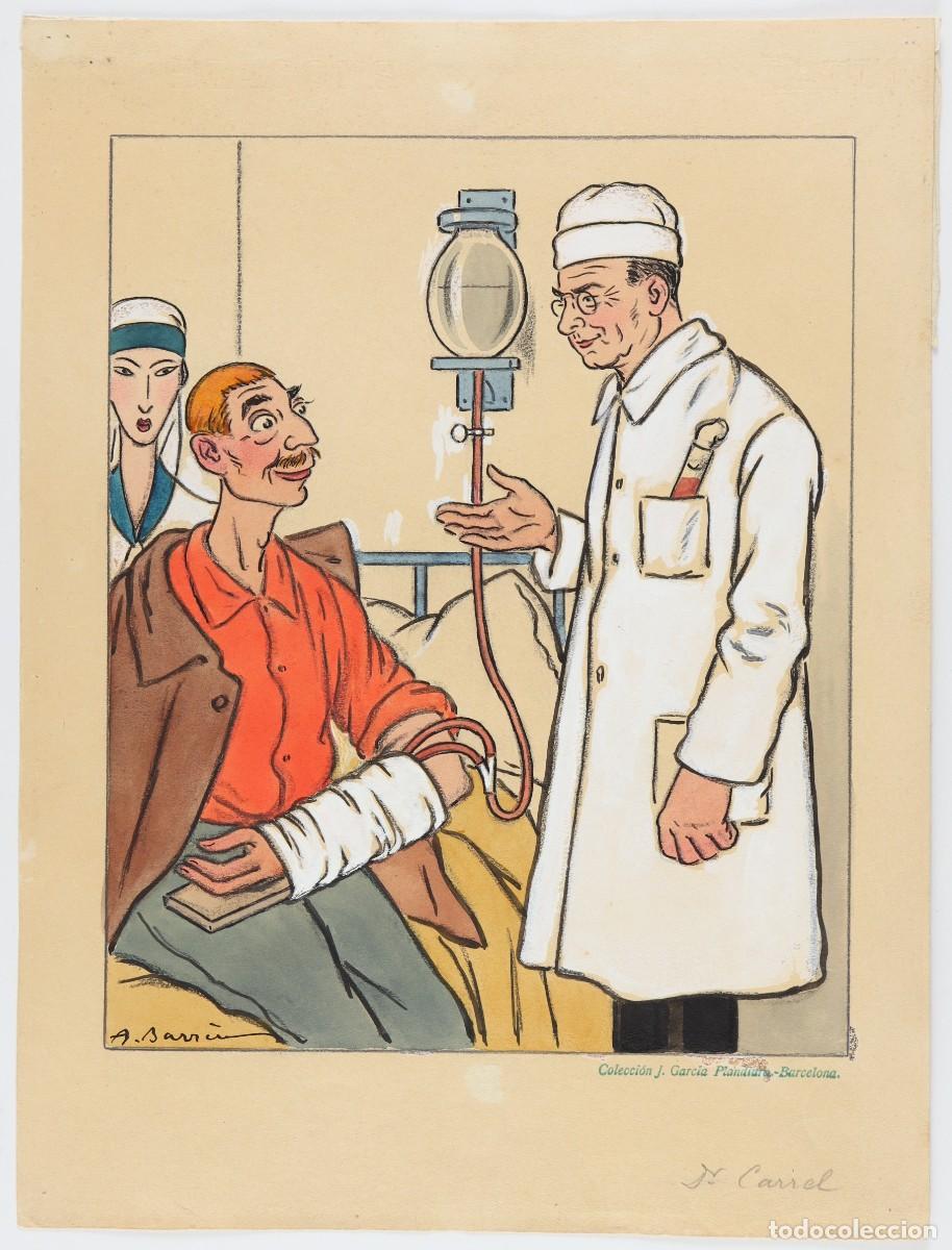 Arte: Dr. Carrel cirujano del Instituto Rockfeller de New-York. Dibujo original para la Galer&iacute;a de Figuras