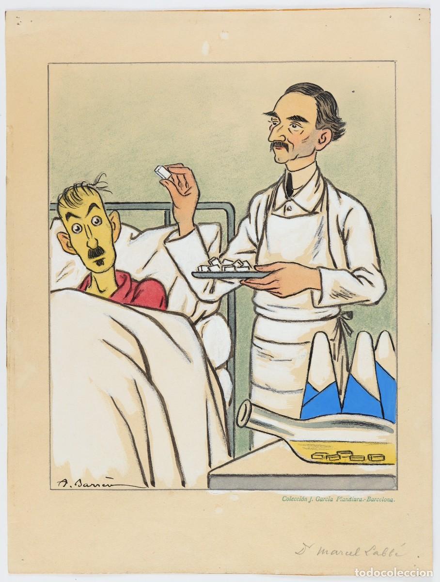 Arte: Dr. Marcel Labb&eacute;, profesor de la academia de medicina de Par&iacute;s . Dibujo original para la Galer&iacute;a de