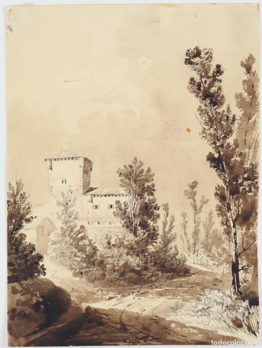 Arte: Castillo de Villana&ntilde;e de los Varonas de Pedro P&eacute;rez de Castro (1823-1902)