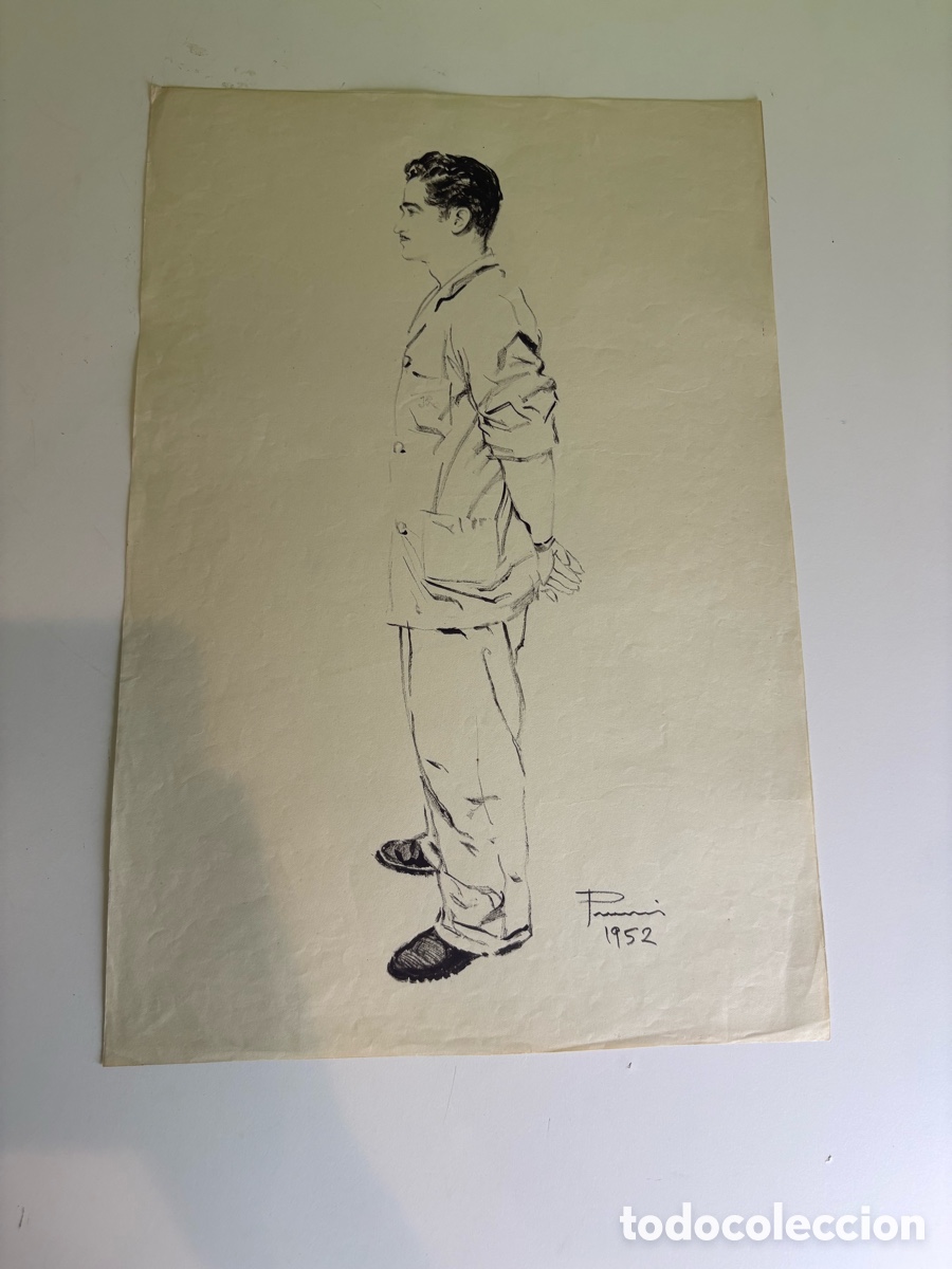 Art: Carles Prun&eacute;s (1937-2017) &ndash; Dibujo sobre papel firmado y fechado 1952