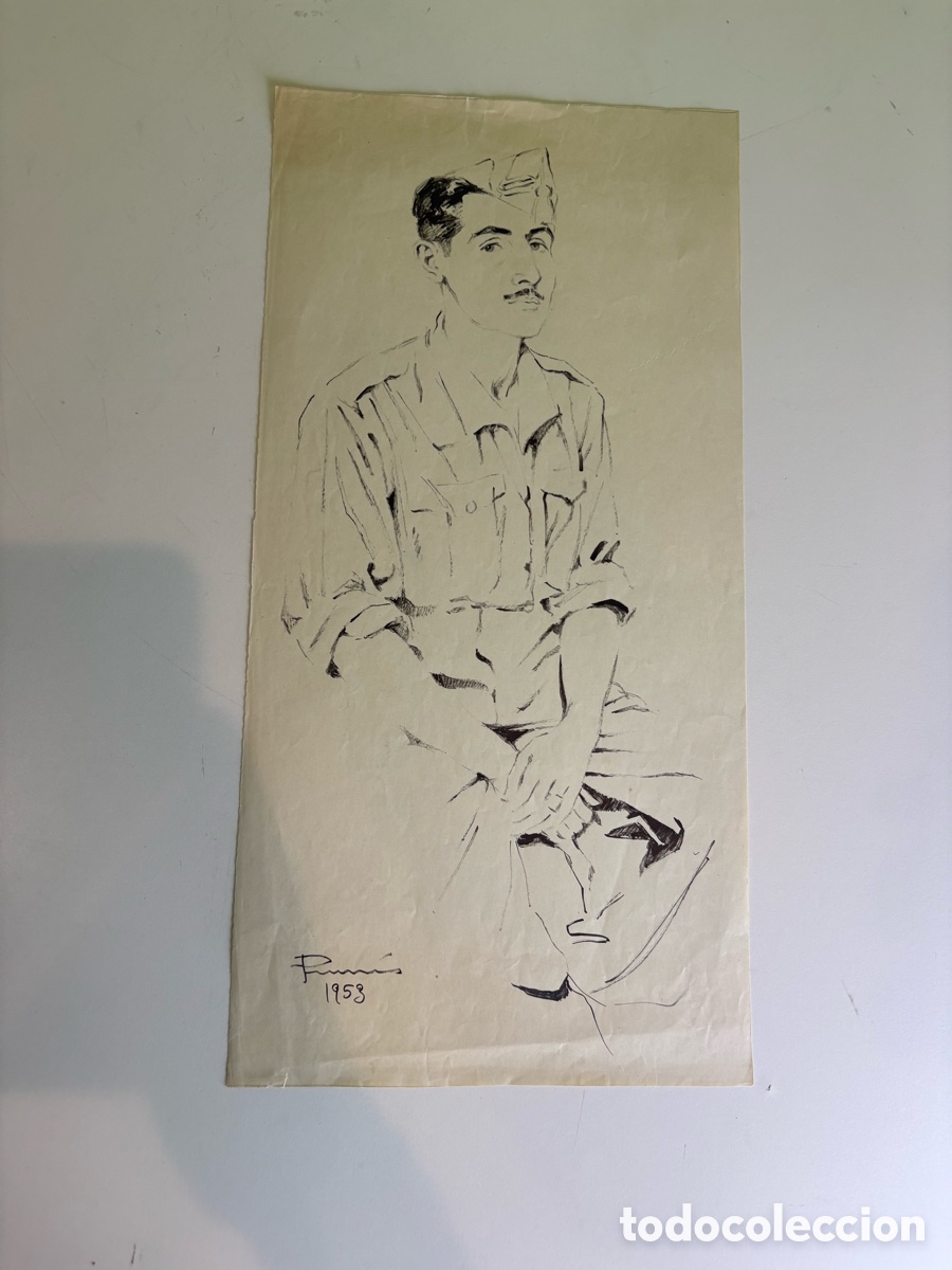 Art: Carles Prun&eacute;s (1937-2017) &ndash; Dibujo sobre papel firmado y fechado 1953
