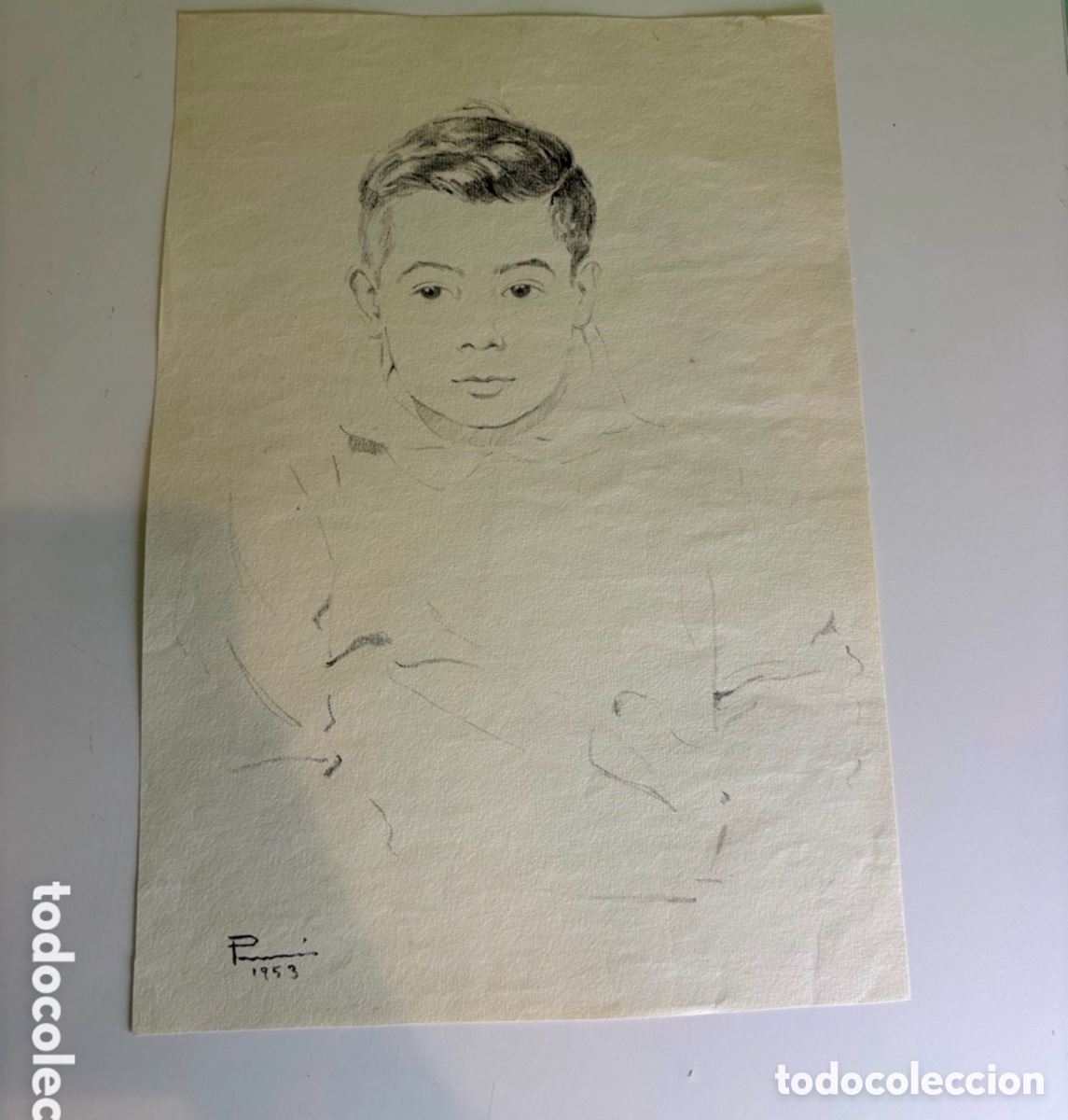 Art: Carles Prun&eacute;s (1937-2017) &ndash; Dibujo original sobre papel firmado y fechado 1953