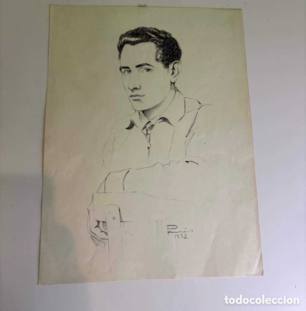 Art: Carles Prun&eacute;s (1937-2017) &ndash; Dibujo original sobre papel firmado y fechado 1952