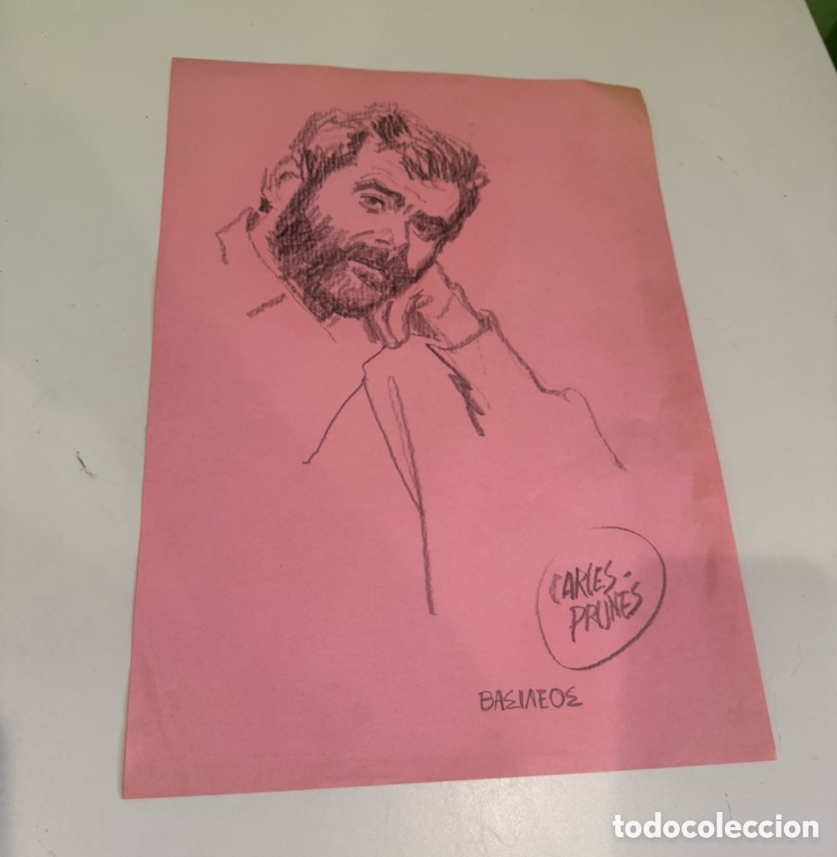 Arte: Carles Prun&eacute;s (1937-2017) &ndash; Dibujo original firmado y titulado, sobre papel, 43 x 30 cm