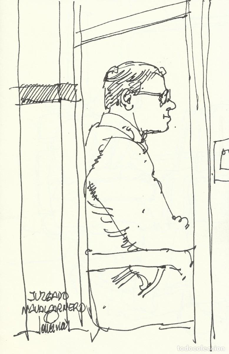 Arte: Carlos Enrique Lencinas G&oacute;mez. Tinta sobre papel. &rdquo;Apunte: Juzgado Navalcarnero&rdquo;. Firmado a mano.
