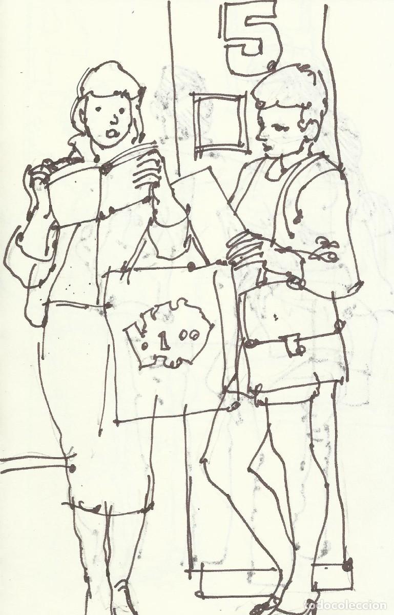 Arte: Carlos Enrique Lencinas G&oacute;mez. Tinta sobre papel. &rdquo;Apunte: Mujeres leyendo&rdquo;. Sin firmar.