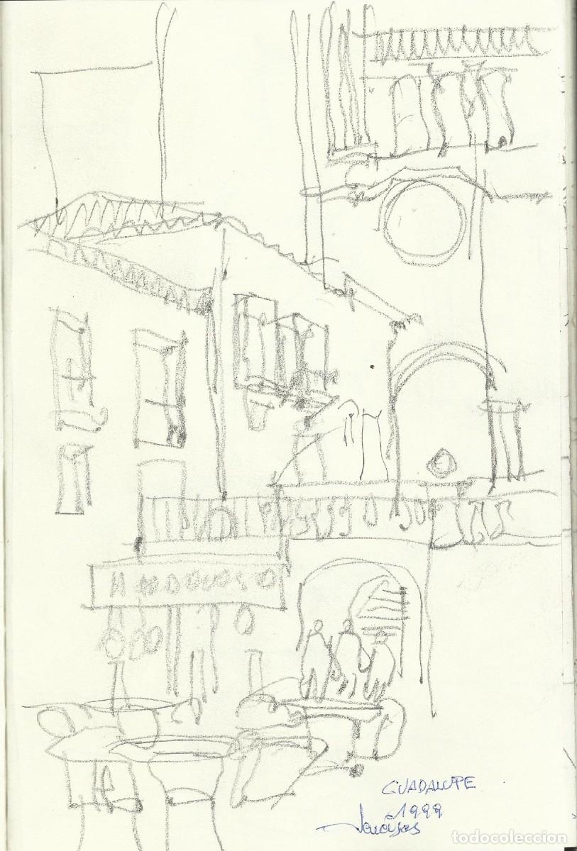 Arte: Carlos Enrique Lencinas G&oacute;mez. Tinta sobre papel. &rdquo;Apunte: Guadalupe. 1999&rdquo;. Firmado a mano.