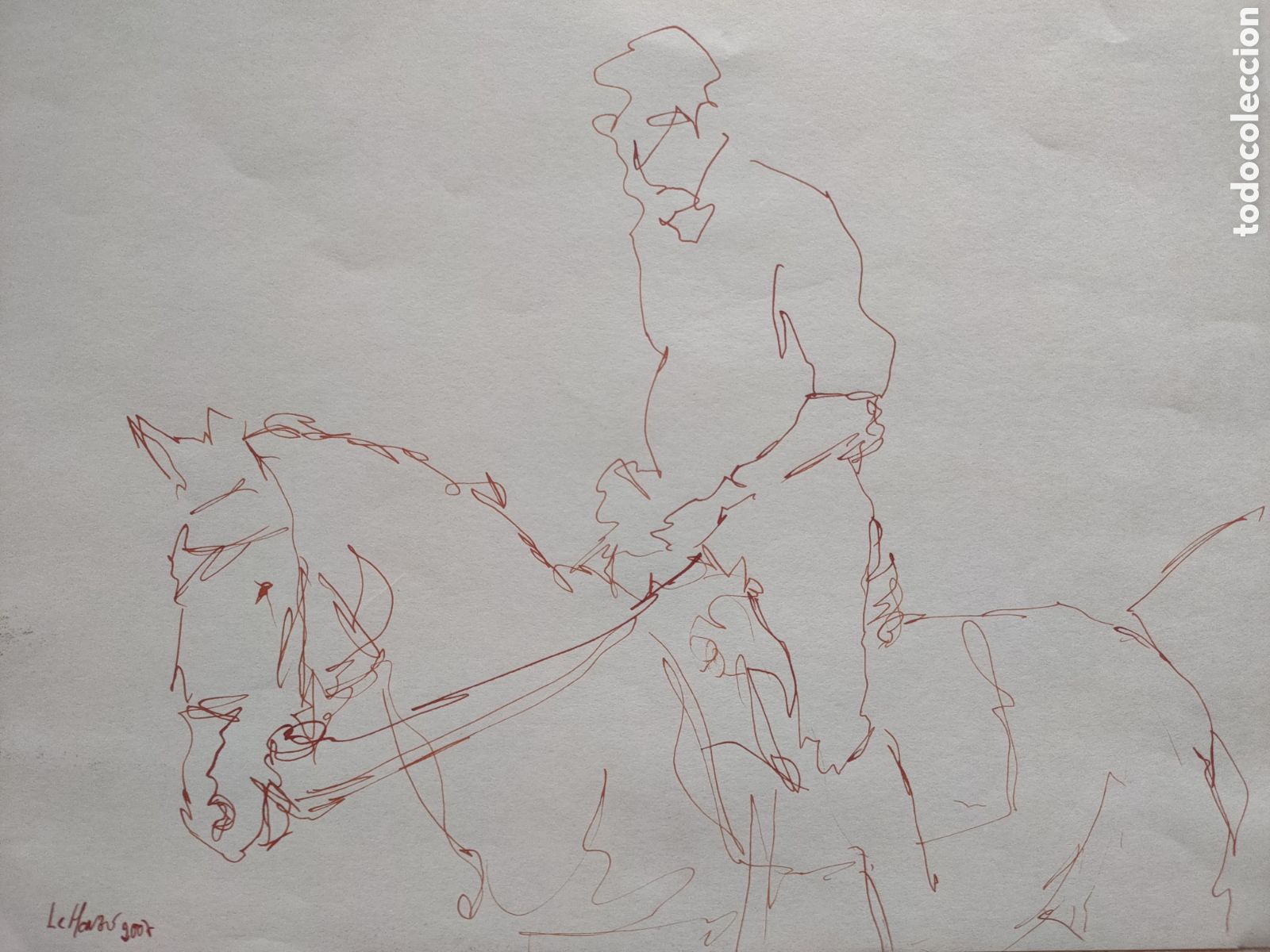 Arte: Le Monz&oacute;, Jorge Monz&oacute; Berge, dibujo original firmado
