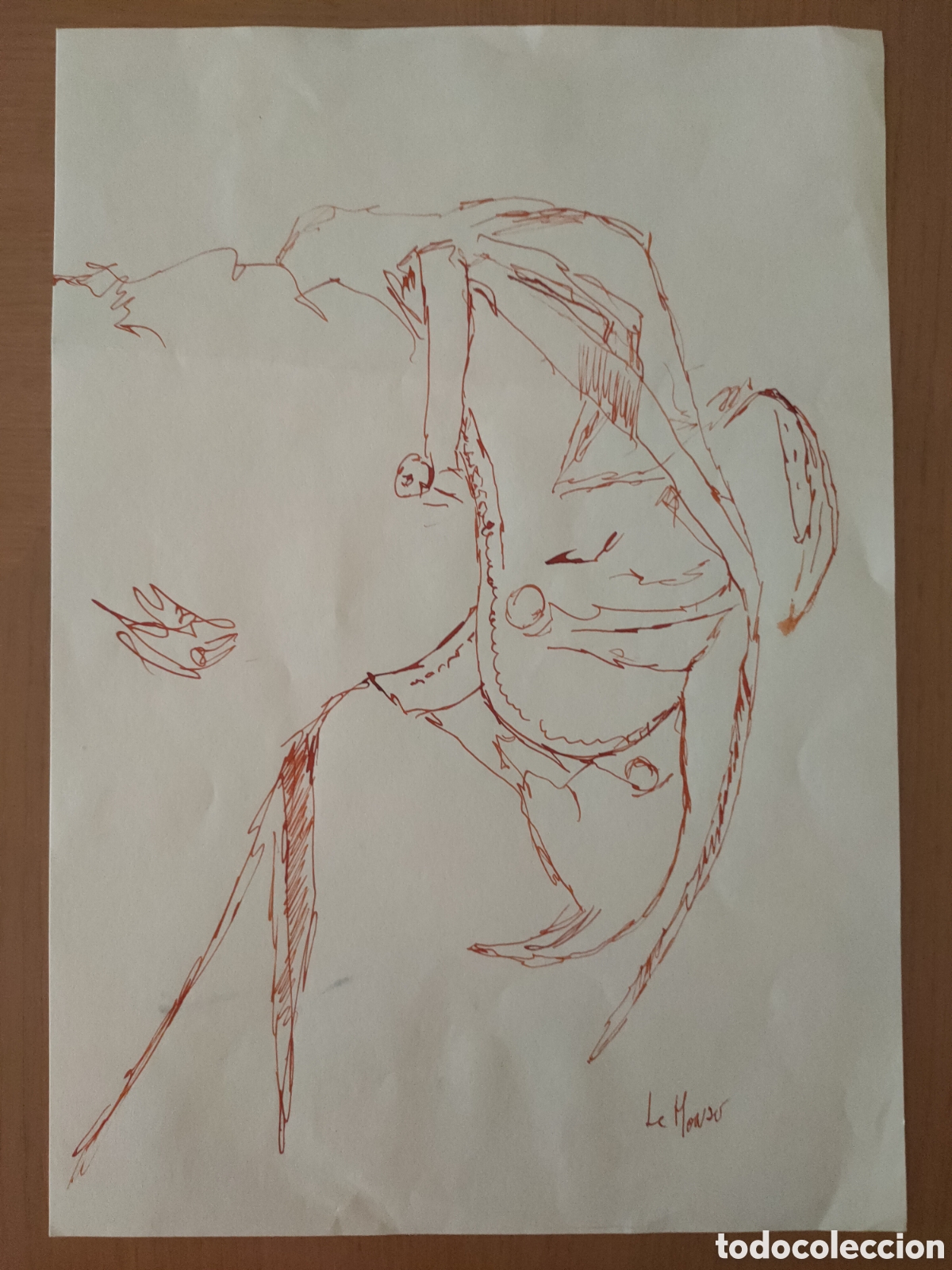 Arte: Le Monz&oacute;, Jorge Monz&oacute; Berge, dibujo original firmado