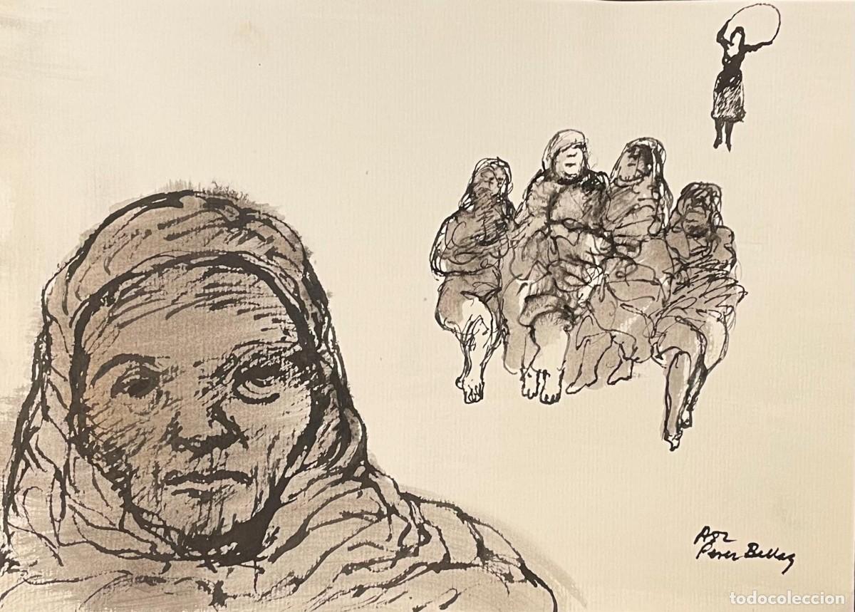 Arte: Dibujo a tinta y aguada sobre papel, firmado de P&eacute;rez Bellas (1923-2001)