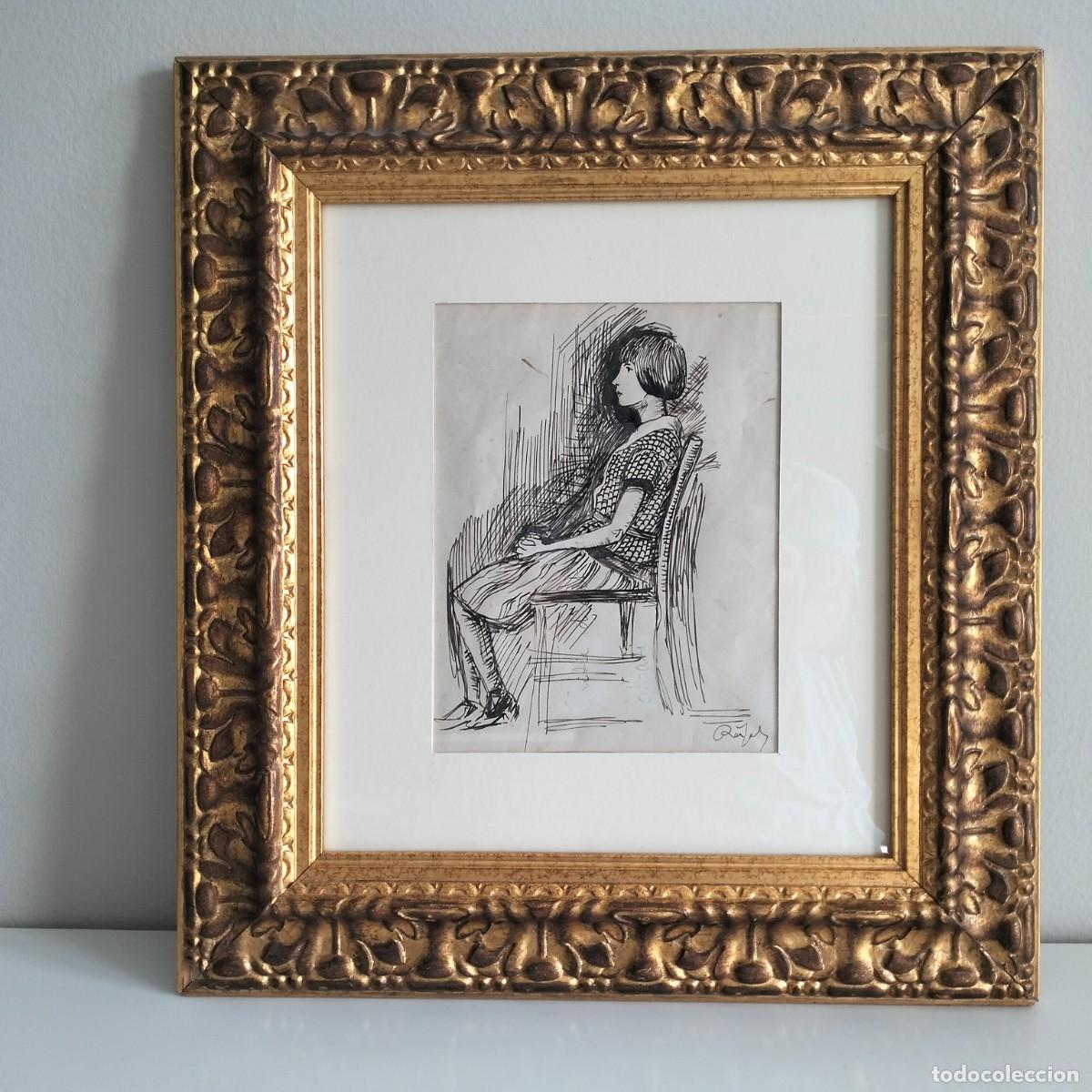 Arte: RAFOLS CASAMADA.DIBUJO ORIGINAL A PLUMILLA. OBRA TEMPRANA