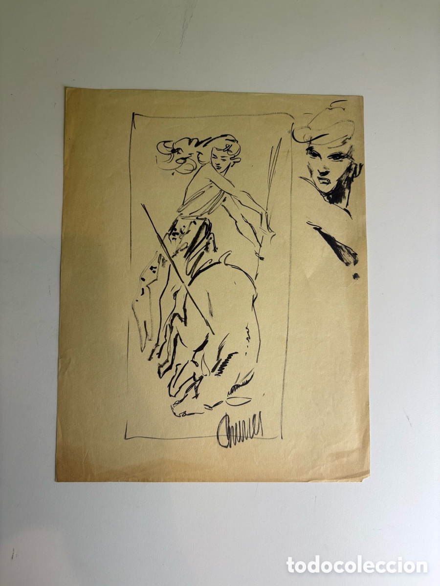 Arte: Carles Prun&eacute;s (1937-2017) &ndash; Estudio de composici&oacute;n ecuestre sobre papel firmado