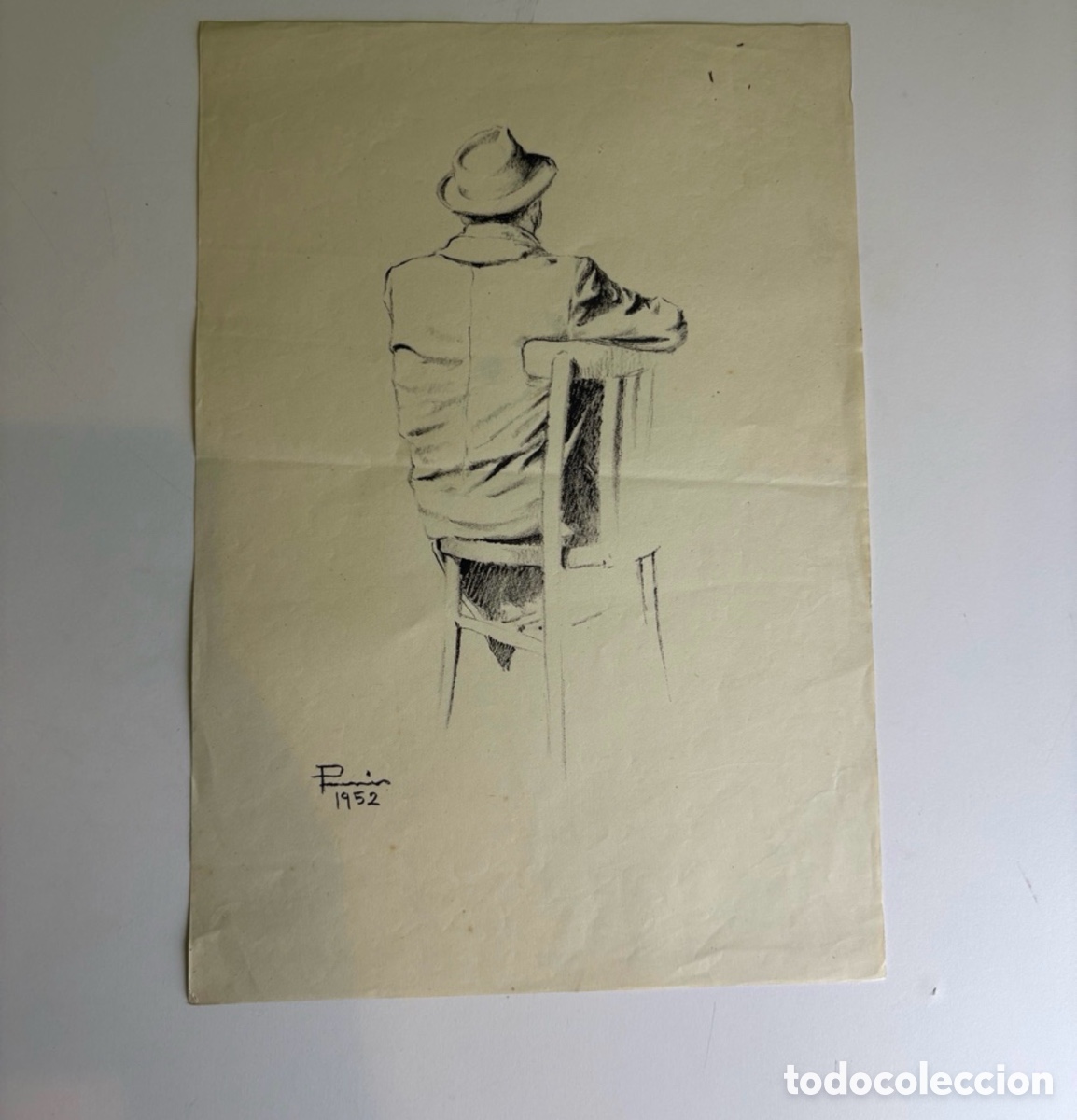 Arte: Carles Prun&eacute;s (1937-2017) &ndash; Estudio de dos desnudos masculinos, dibujo sobre papel firmado 1963