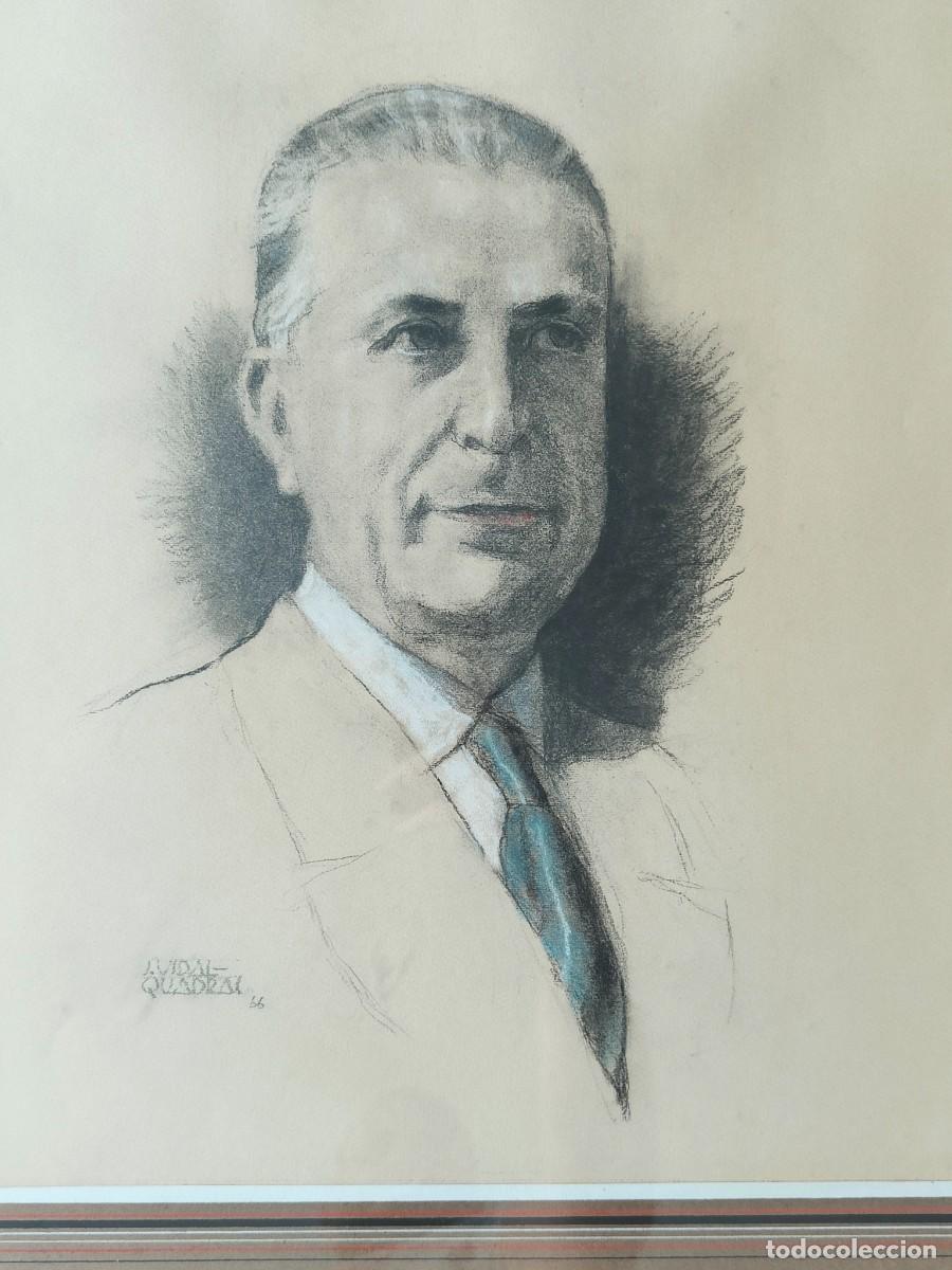 Arte: Retrato de Jos&eacute; Mar&iacute;a Vidal Quadras (1891-1977). Con marco.