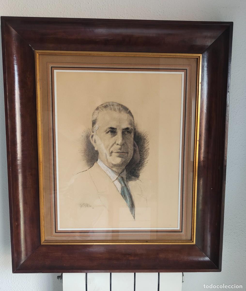 Arte: Retrato de Jos&eacute; Mar&iacute;a Vidal Quadras (1891-1977). Con marco.