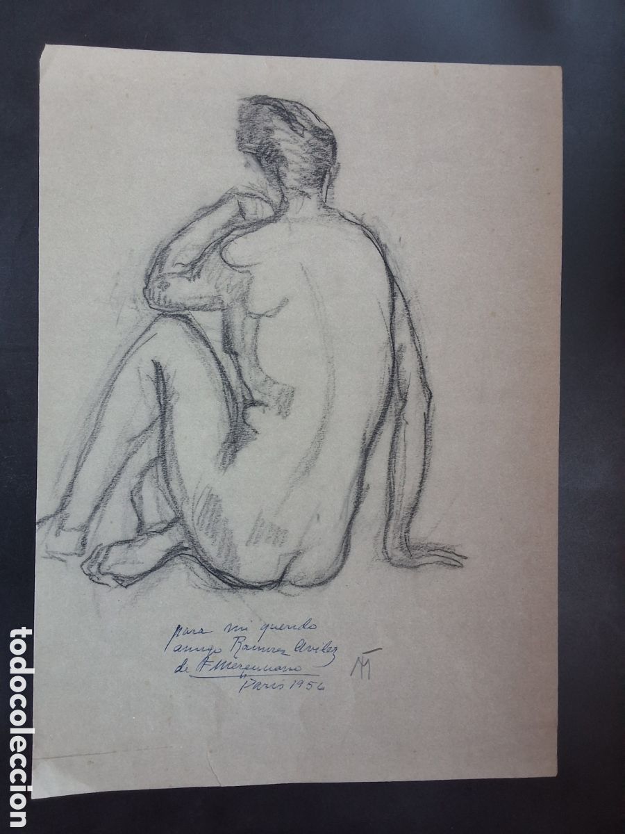 Arte: Francisco Merenciano. Desnudo de espaldas.
