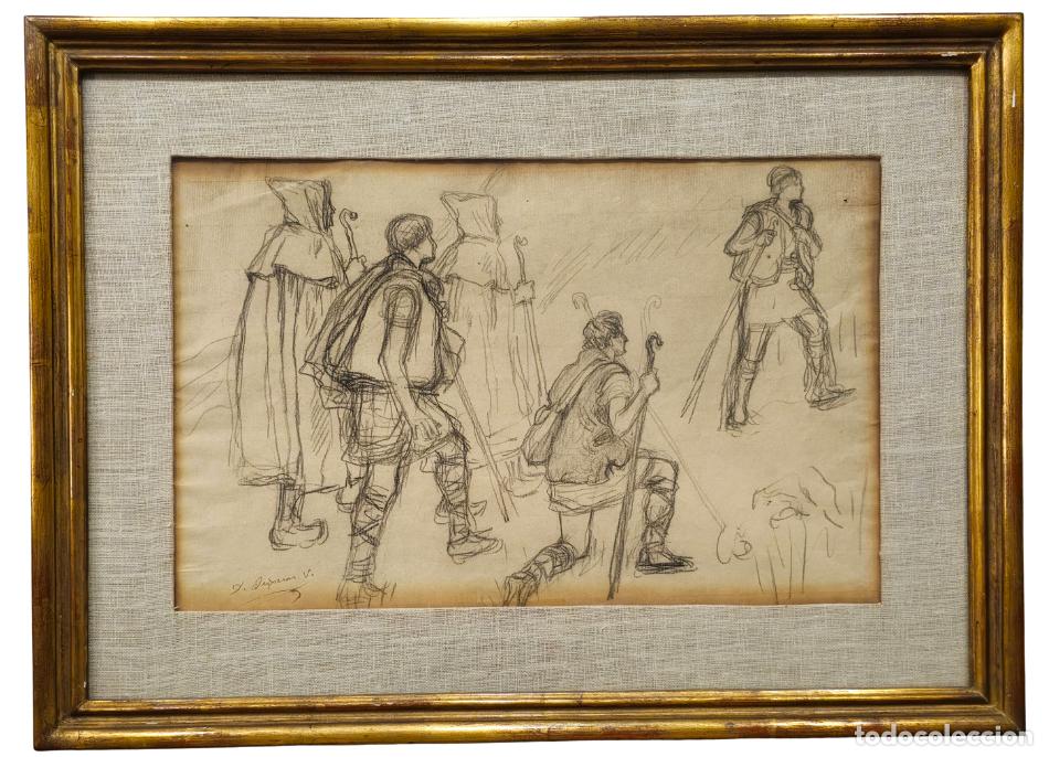 Arte: DION&Iacute;S BAIXERAS (1862-1943). Apunt per al Cambril de la Verge de Montserrat, ca. 1896